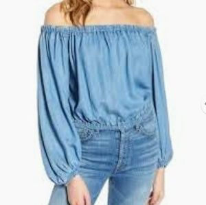 NWT! 7 for all Mankind chambray top